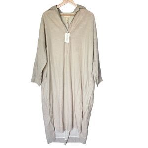 LAUDE THE LABEL Shirt Tunic Dress L/XL Checkered Organic Sustainable Lagenlook